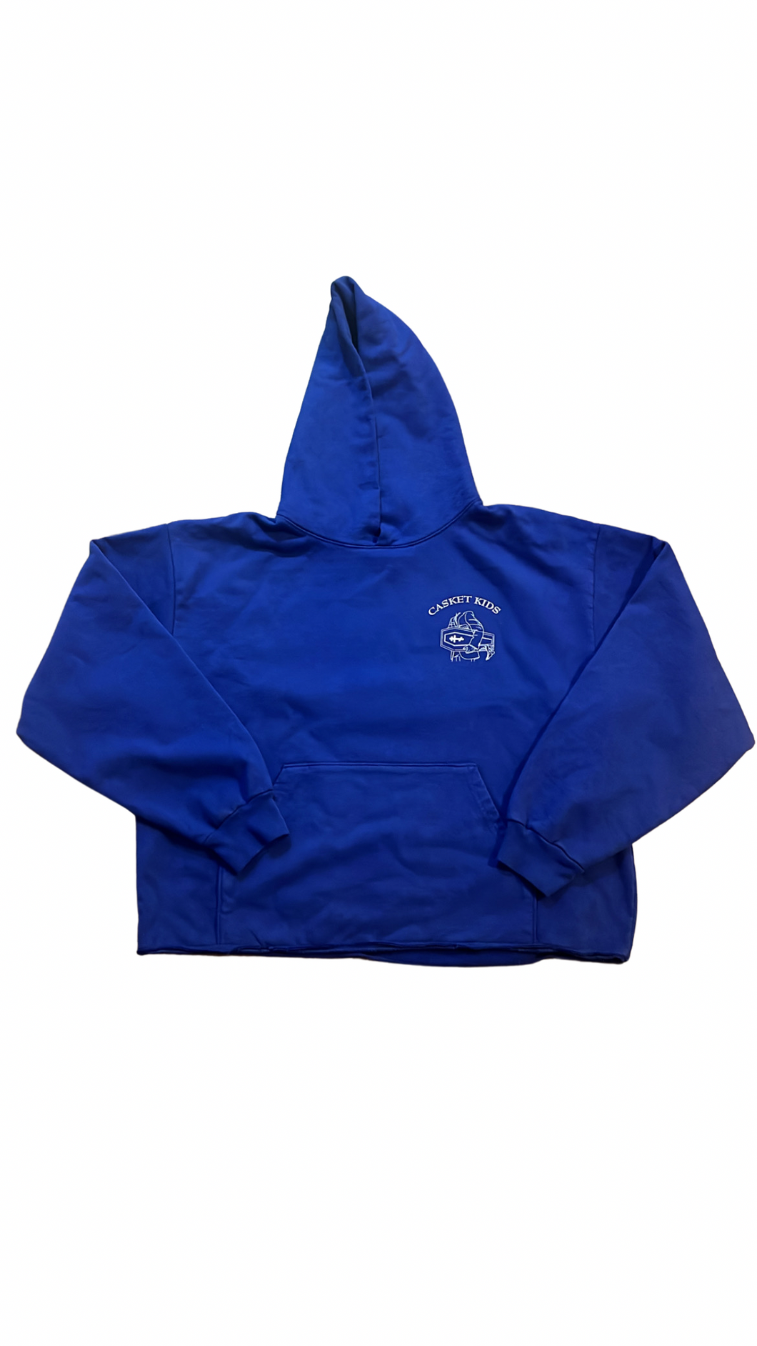 Casket Kids Cropped Hoodie (Blue)